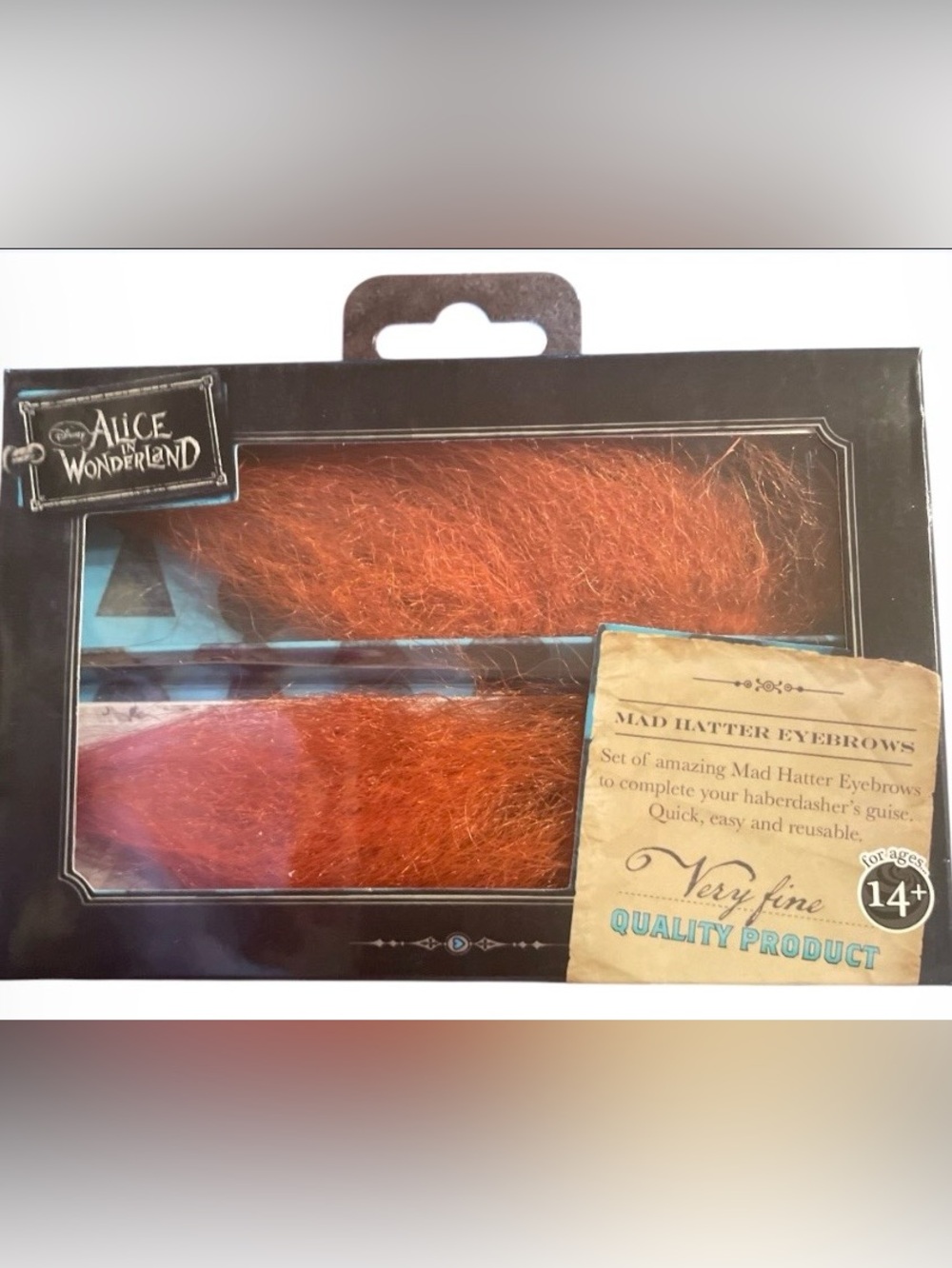 Disney Alice in Wonderland Mad Hatter Orange Eyebrow Set - Bright Orange